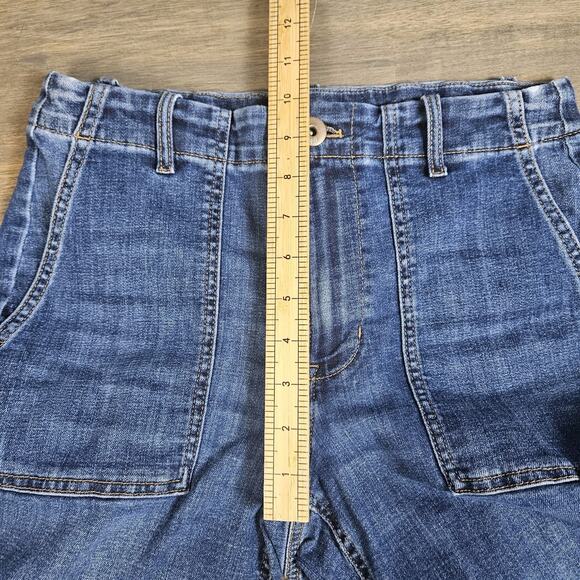 J. Jill Denim Jeans Pants Womens 6R Blue High Rise Straight Leg Raw Hem Casual - Picture 8 of 9